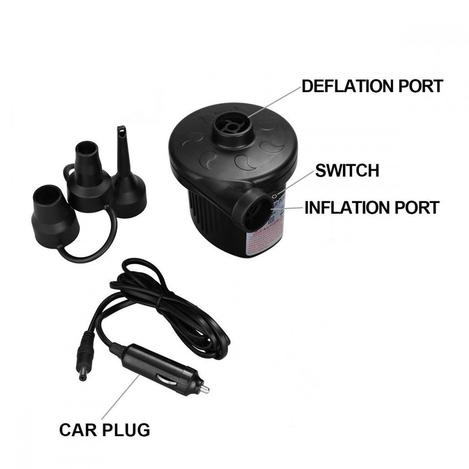 Portable electric air pump for various uses Portable electric air pump for various uses